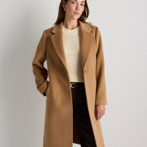 Quince Wool Cashmere Classic Single-Breasted Coat
